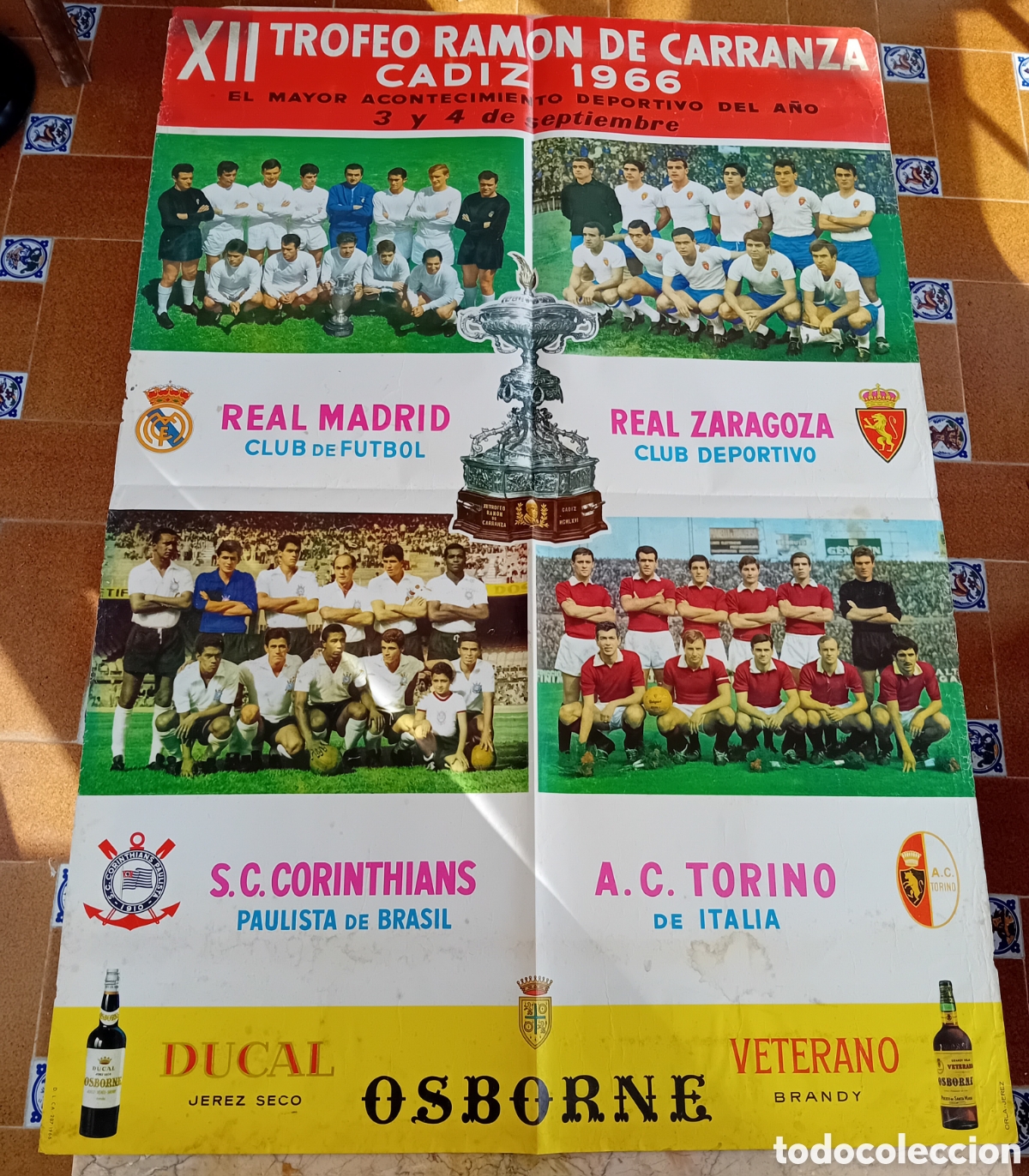 Collectionnisme sportif: xvi trofeo carranza cadiz 1970 100x 68