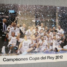 Coleccionismo deportivo: 84X59CM POSTER REAL MADRID CAMPEON DE COPA DEL REY 2011 2012 11 12 GRAN TAMAÑO BALONCESTO BASKET