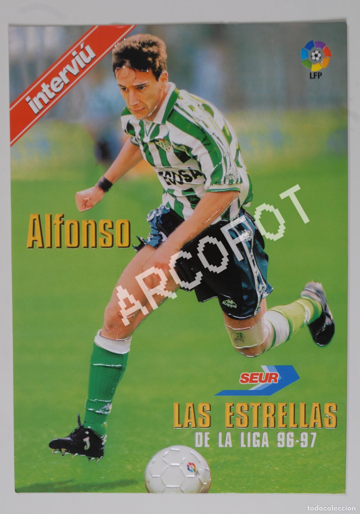 Collezionismo sportivo: ALFONSO - BETIS - LAS ESTRELLAS DE LA LIGA 96 - 97 - 21 x 29,5 cm.