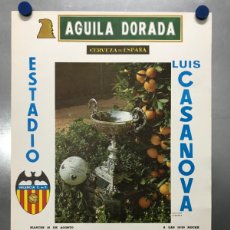 Coleccionismo deportivo: CARTEL DE FUTBOL - AÑO 1977 Y TROFEO NARANJA - VALENCIA C.F.-HONVED S.E.-BORUSIA MONCHENGLADBACH