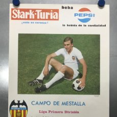 Coleccionismo deportivo: CARTEL DE FUTBOL - 1ª DIVISION - VALENCIA C.F.-UD LAS PALMAS, R. SOCIEDAD, FC BARCELONA - AÑO 1968