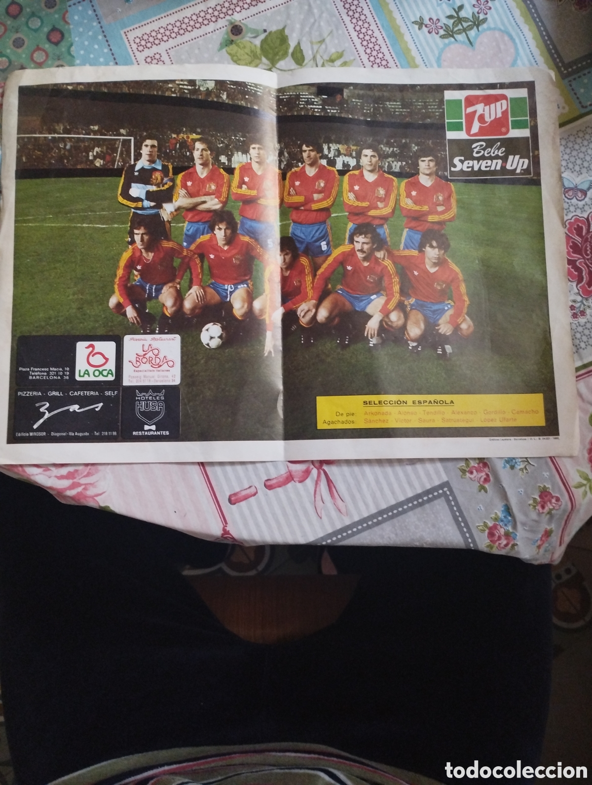 Coleccionismo deportivo: Cartel original selecci&oacute;n espa&ntilde;ola a&ntilde;o 1982 medidas 40X29cm