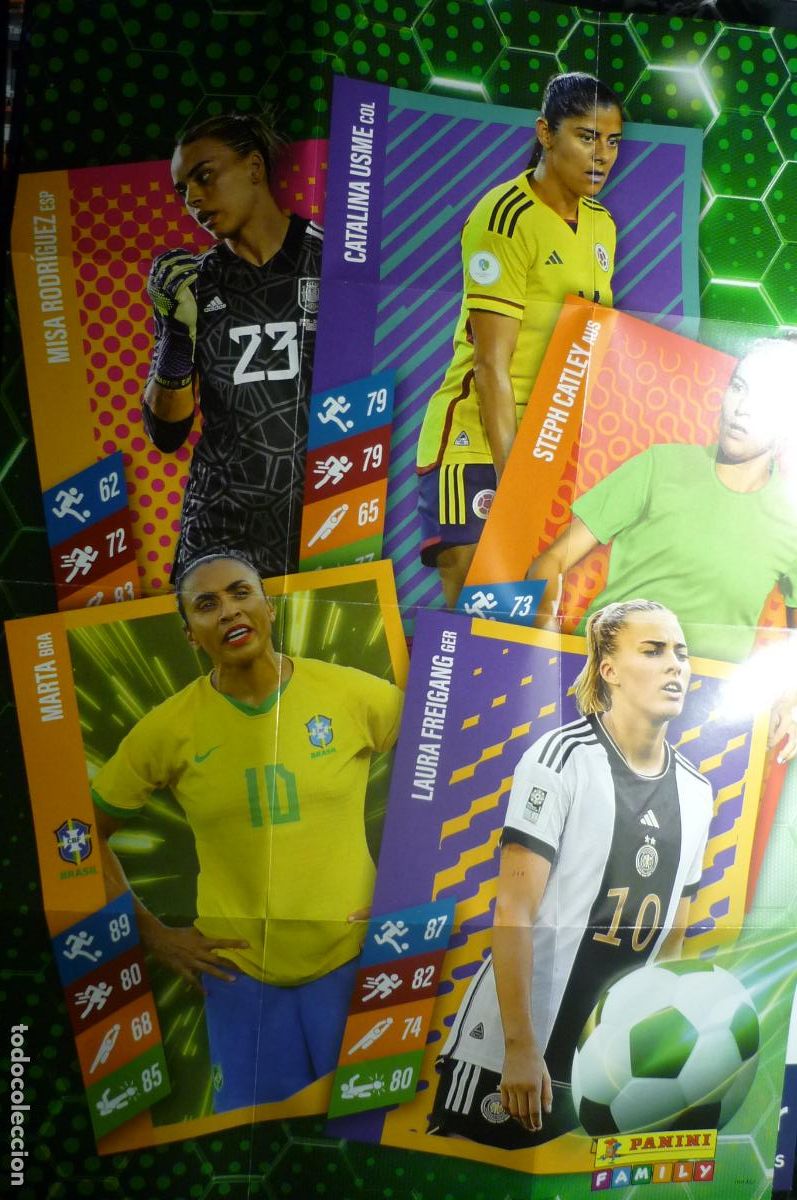 Collezionismo sportivo: poster futbol femenino panini family