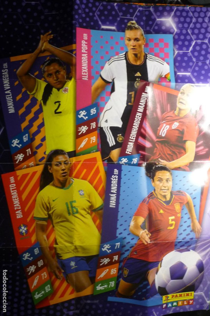Collectionnisme sportif: poster futbol femenino panini family
