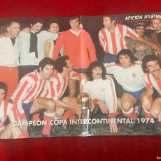 Collezionismo sportivo: DOBLE POSTER ATLETICO MADRID CAMPEON INTERCONTINENTAL ONCE ALINEACION Y MARI BEGOÑA 1961 1962