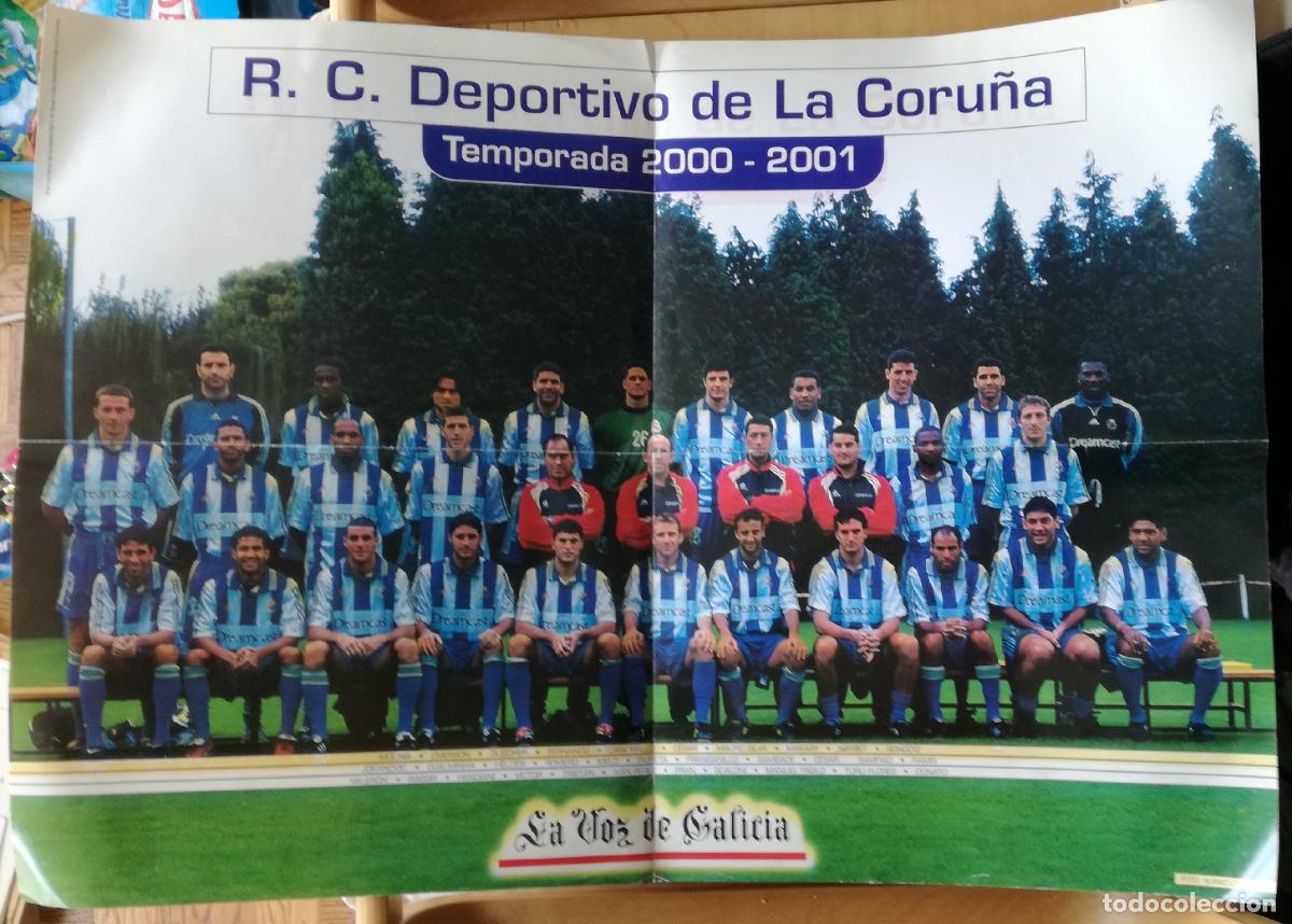 Sammelleidenschaft Sport: Poster R.C. Deportivo de La Coru&ntilde;a Temporada 2000-2001 La Voz e Galicia: 68x49 cm