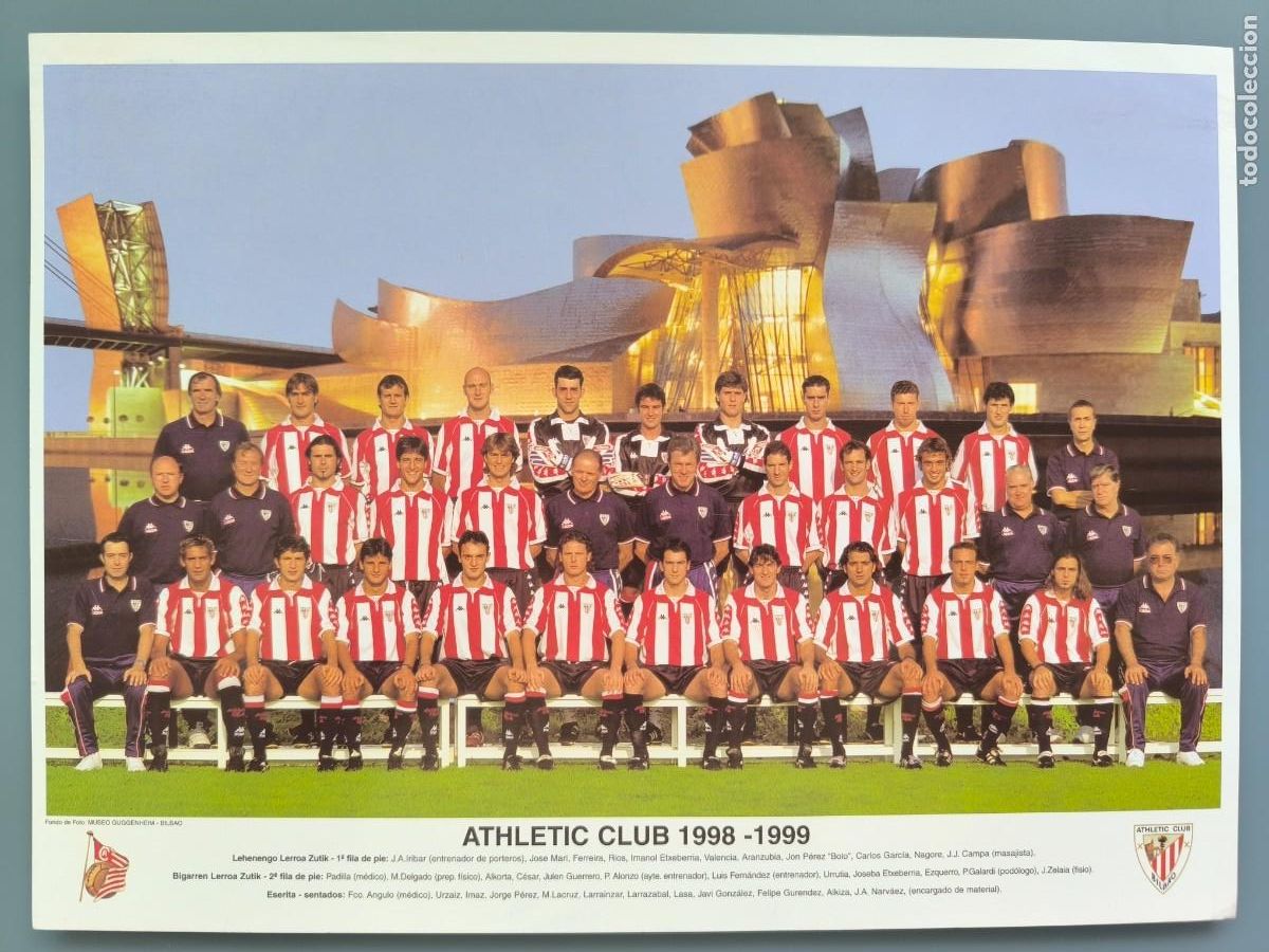 Coleccionismo deportivo: FUTBOL TARJETON ATHLETIC CLUB BILBAO 1998 -1999 98/99 LUIS FERNANDEZ ENTRENADOR VIZCAYA GUGGENHEIM