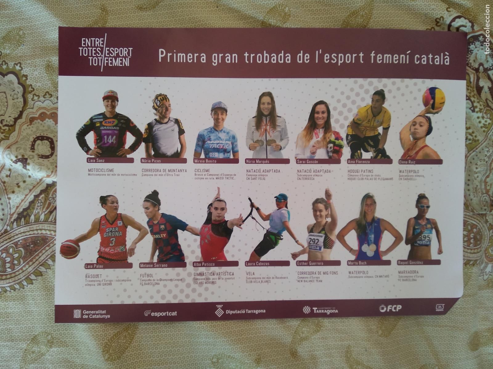 Sammelleidenschaft Sport: POSTER ESPORT FEMENI LAIA SANZ NURIA PICAS LAIA PALAU MELANIE SERRANO MIDE 30CM X 42CM