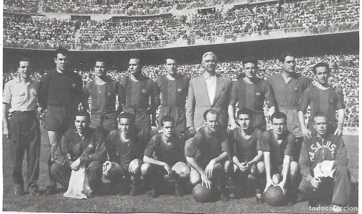 Coleccionismo deportivo: BAR&Ccedil;A: Recorte del equipo finalista de la Copa de 1954 - Foto 1