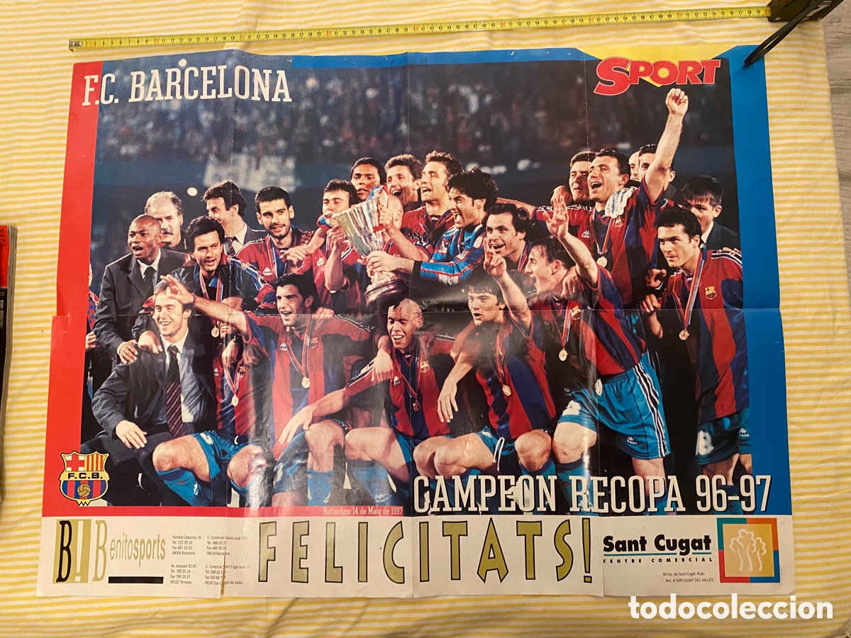 Coleccionismo deportivo: Poster FC Barcelona campe&oacute;n Recopa Sport