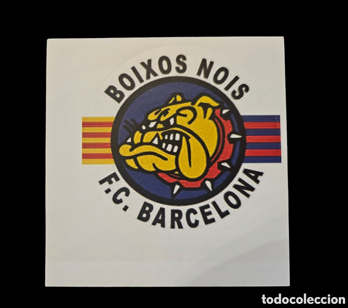 Coleccionismo deportivo: Adhesivo- Pegatina Boixos Nois. FC Barcelona Bulldog Supporters. A&ntilde;os 90