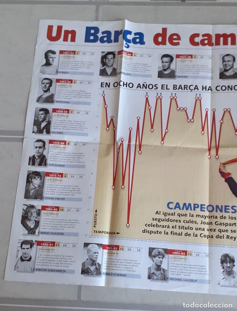 Coleccionismo deportivo: Mega poster marca - Barca 1997 1998 Campe&oacute;n - Foto 7