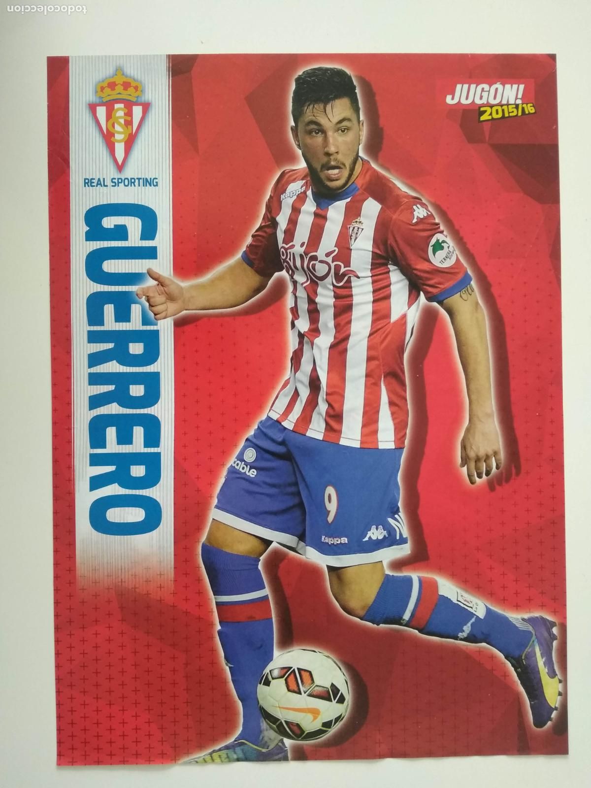 Collezionismo sportivo: POSTER DE LA REVISTA JUGON LIGA , GUERRERO , SPORTING DE GIJON