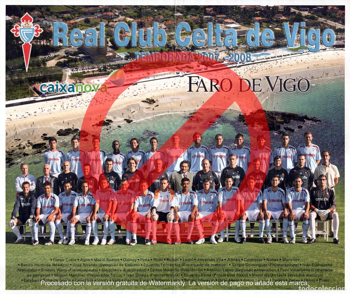 Coleccionismo deportivo: CARTEL P&Oacute;STER CELTA DE VIGO 2007/08 - Foto 1