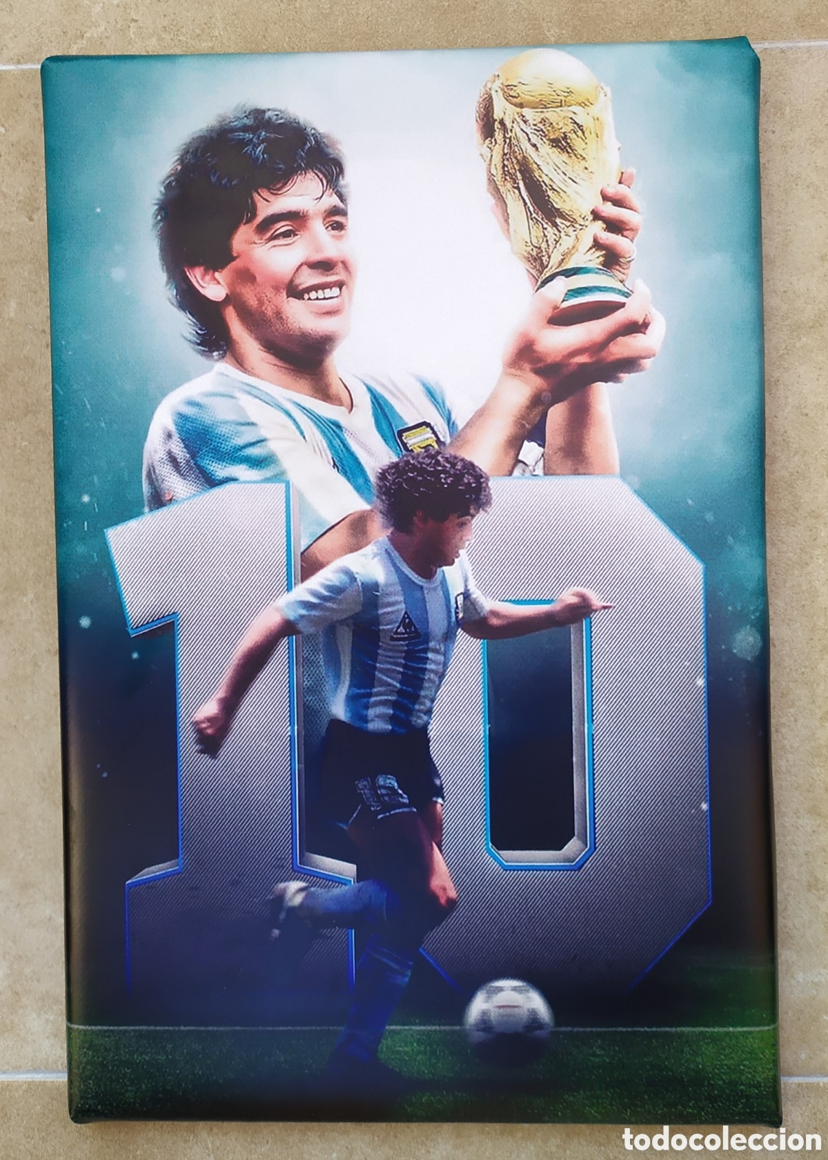 Coleccionismo deportivo: Cuadro cartel MARADONA - Foto 1