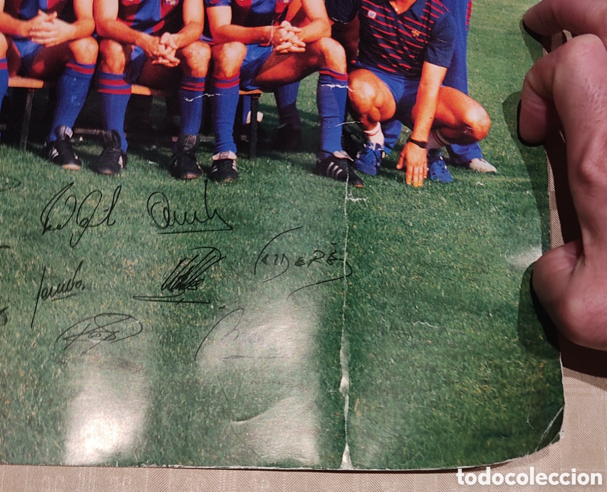 antiguo poster fc barcelona 84-85 barça messi e - todocoleccion