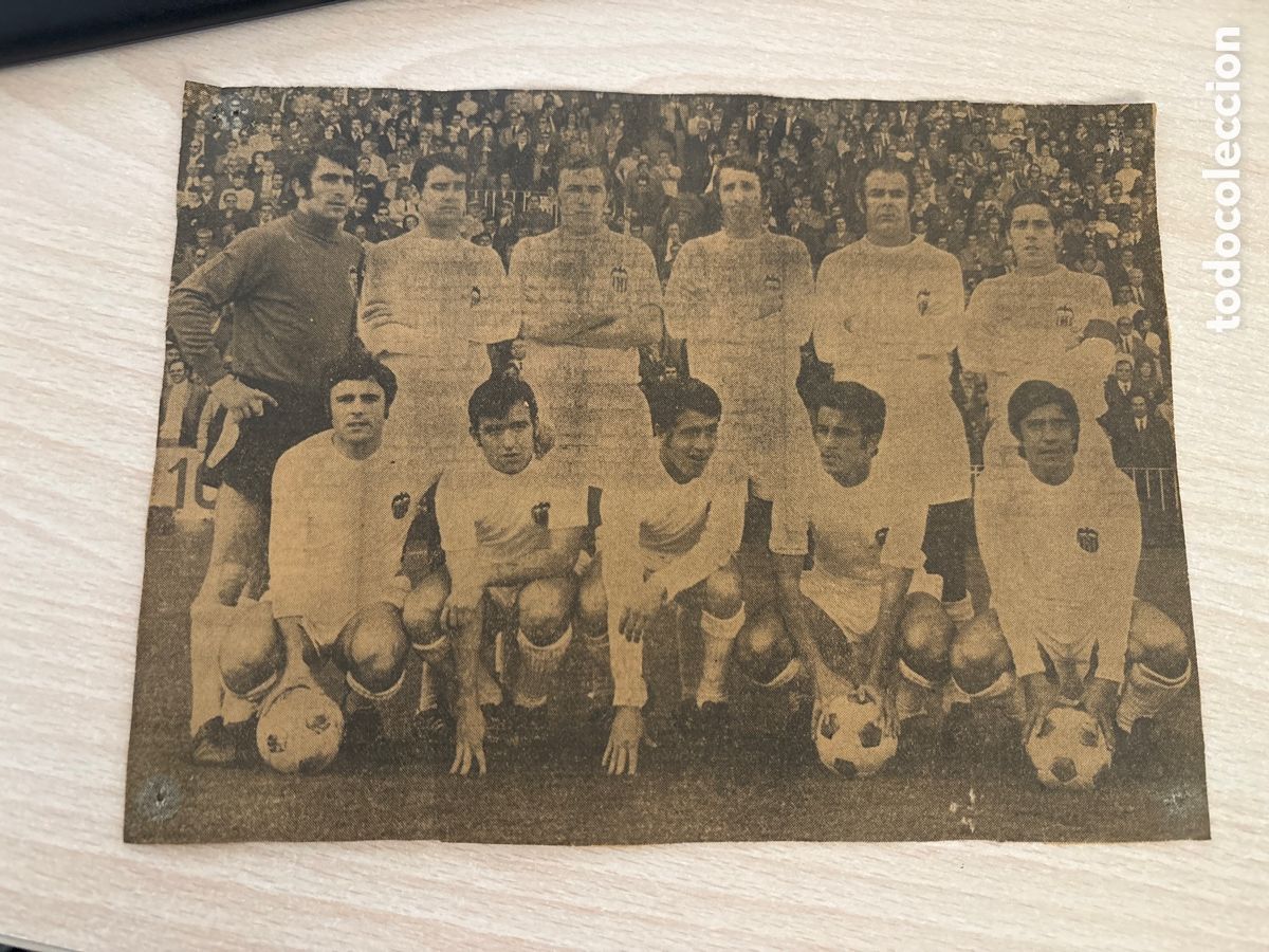 Collezionismo sportivo: CARTEL 26X18 VALENCIA CAMPEONES DE LIGA 70 71 1970 1971 ( RECORTE DE PRENSA EPOCA)