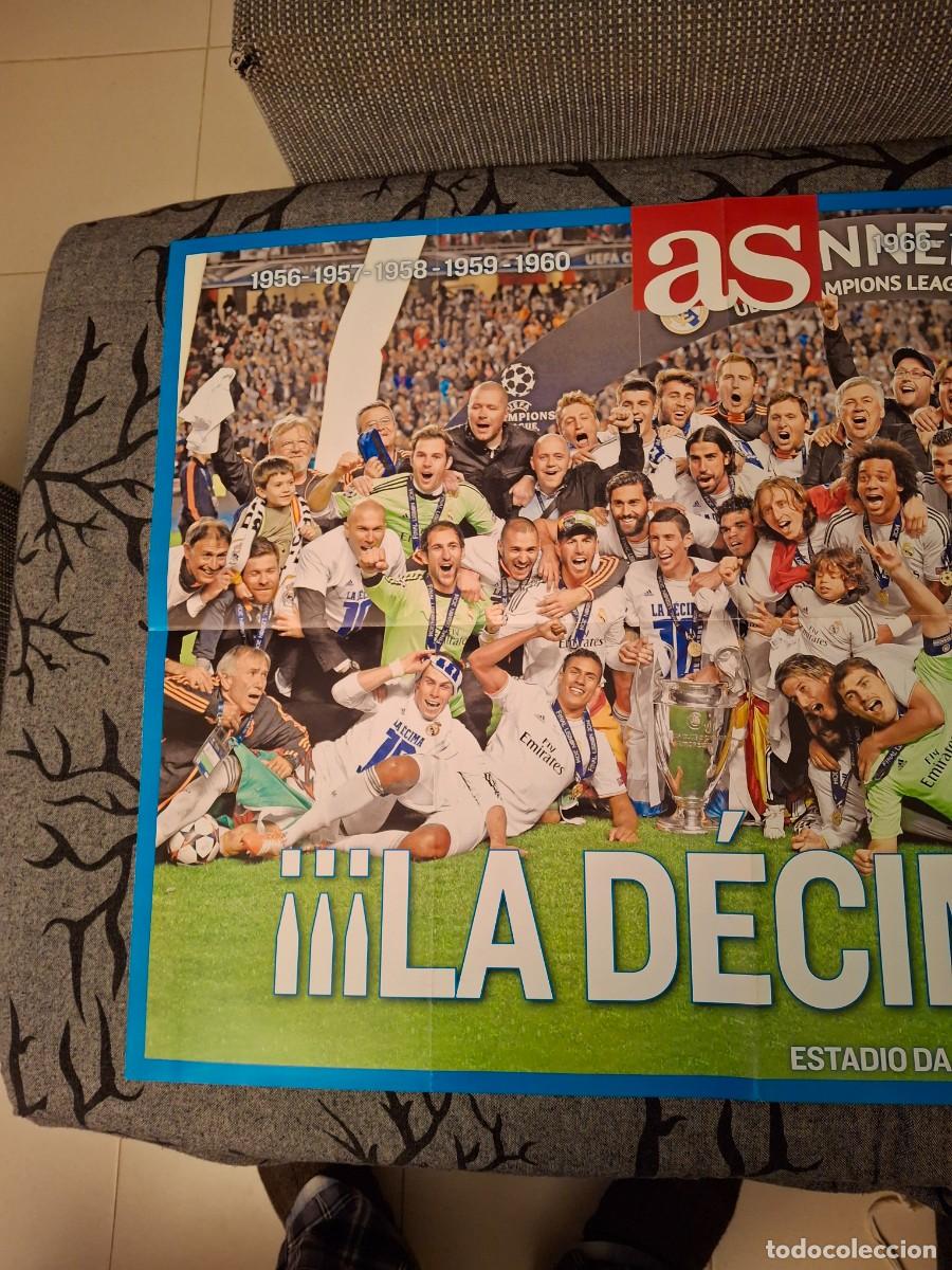 Coleccionismo deportivo: Poster as real Madrid la d&eacute;cima 2014 - Foto 2