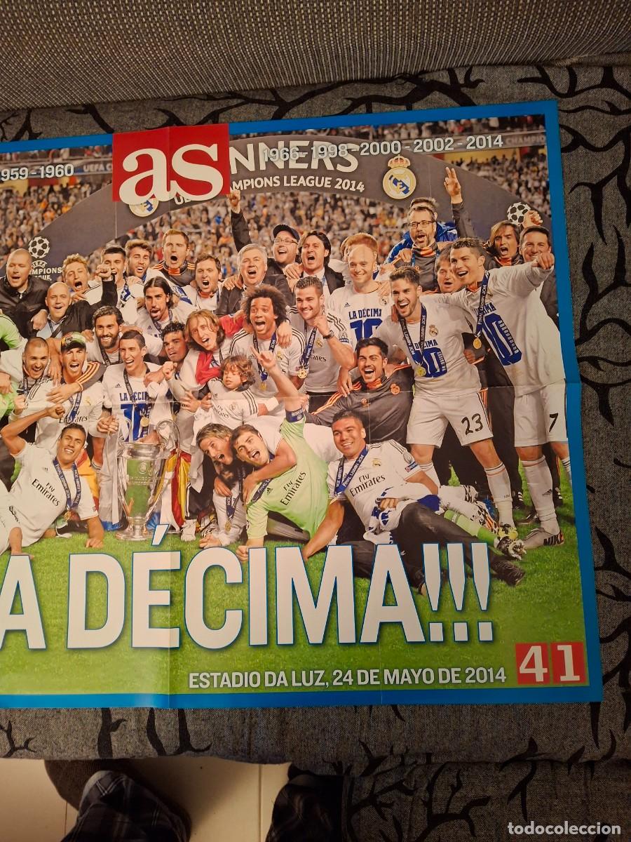 Coleccionismo deportivo: Poster as real Madrid la d&eacute;cima 2014 - Foto 3