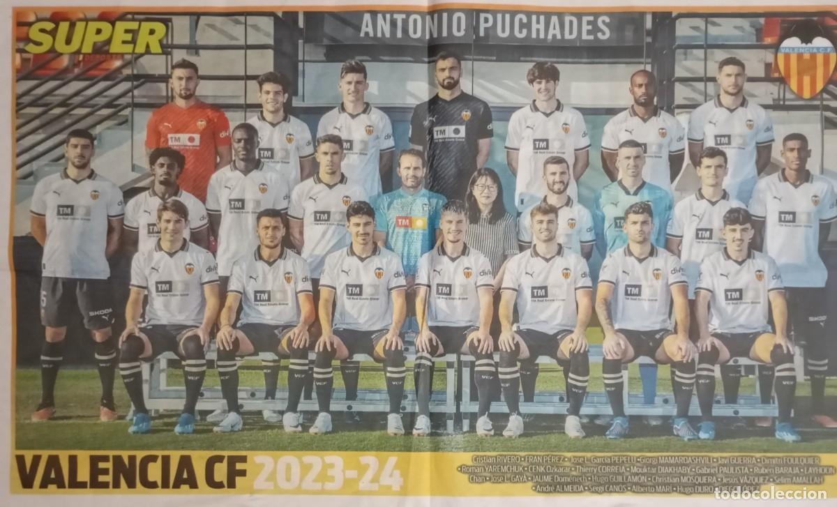 Coleccionismo deportivo: POSTER VALENCIA 2023 -24 - Foto 1