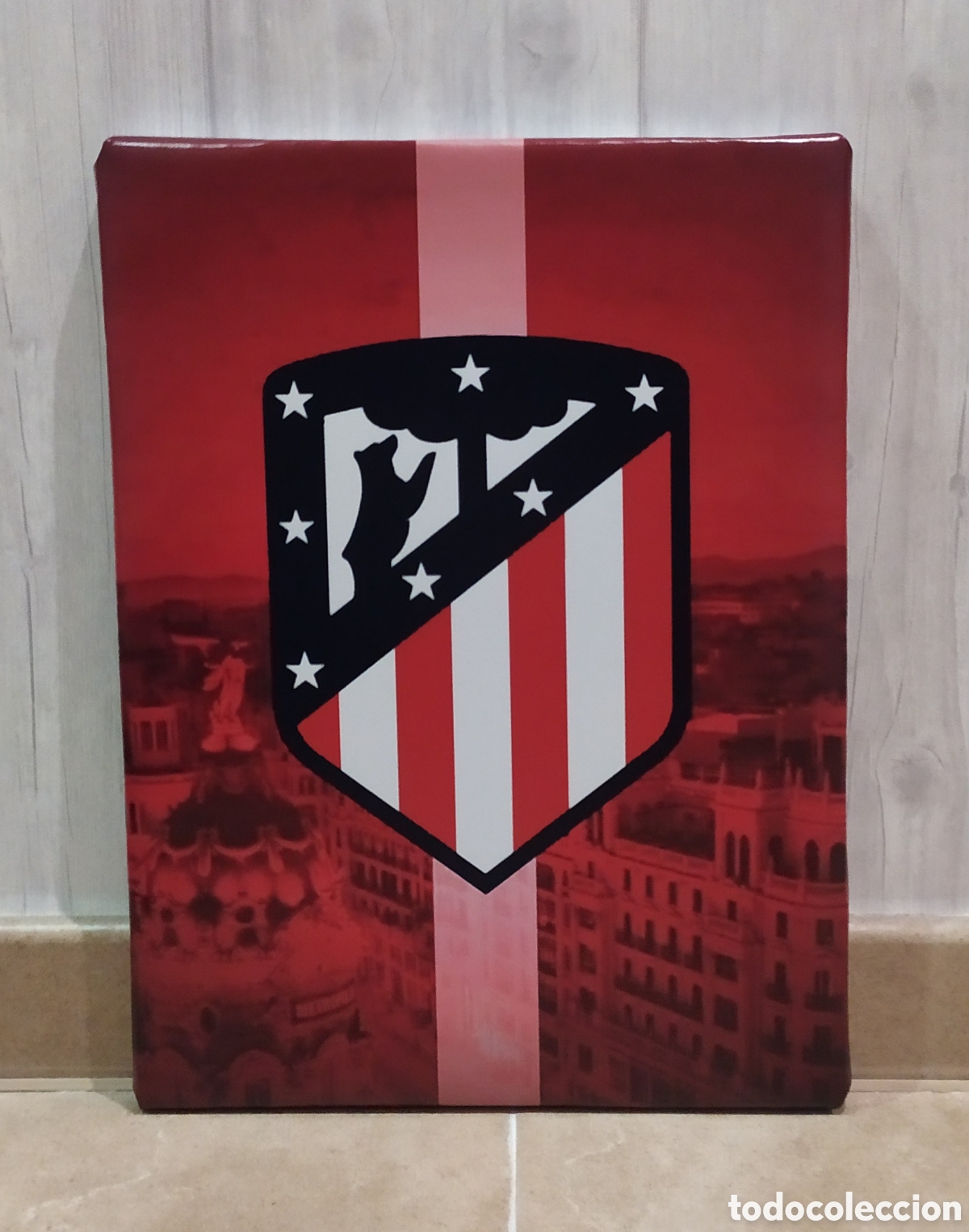 Coleccionismo deportivo: Cuadro ATL&Eacute;TICO DE MADRID escudo - Foto 1