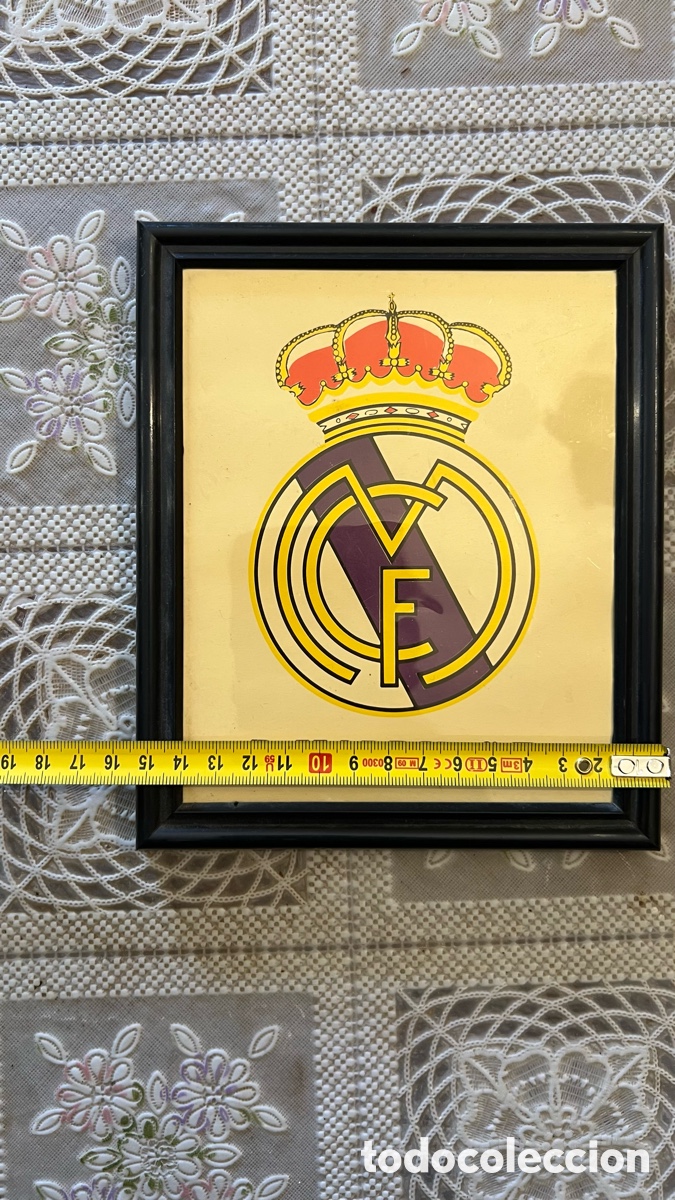 Coleccionismo deportivo: Antiguo cuadro Real Madrid, - Foto 3
