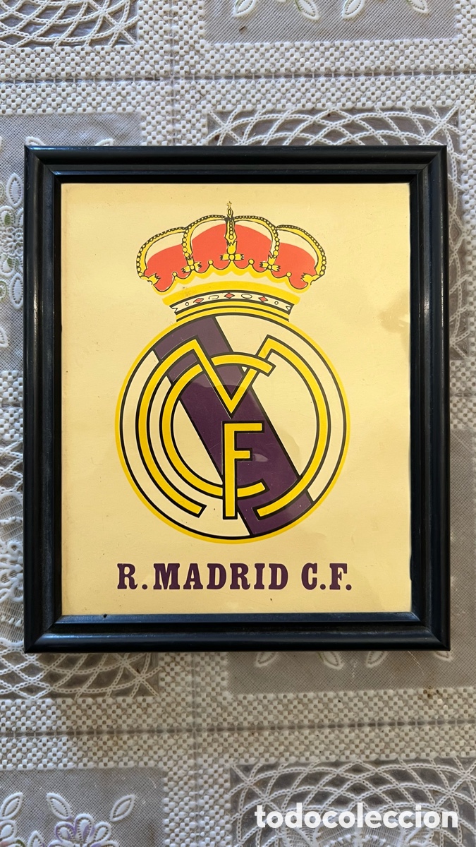 Coleccionismo deportivo: Antiguo cuadro Real Madrid, - Foto 1