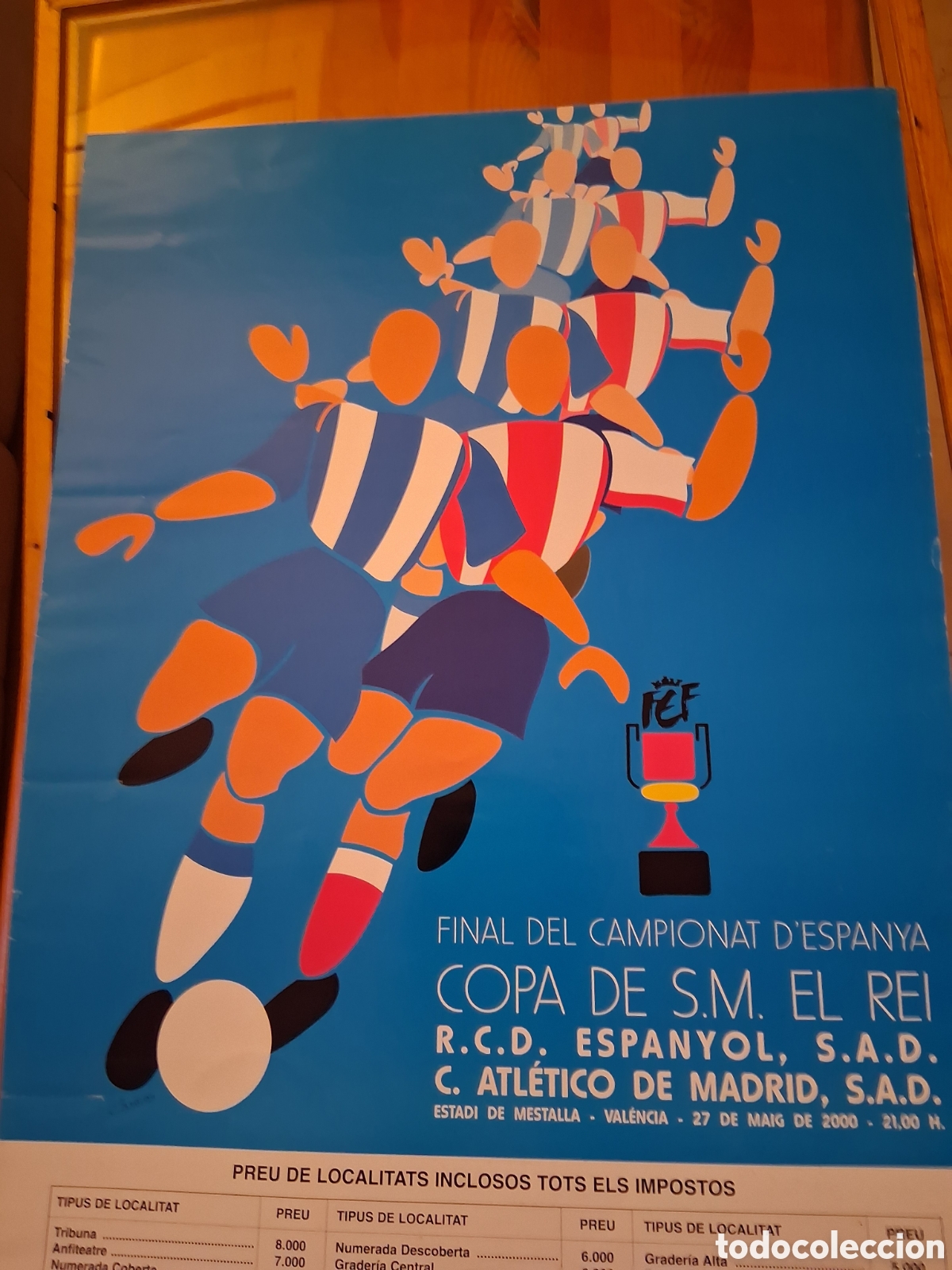 Coleccionismo deportivo: RCD ESPANYOL. FINAL COPA DEL REY 2000 - Foto 2
