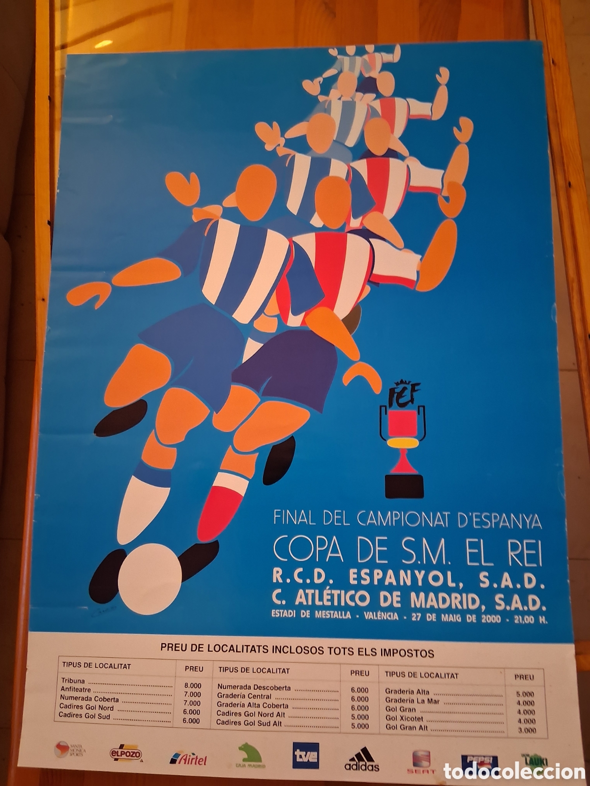 Coleccionismo deportivo: RCD ESPANYOL. FINAL COPA DEL REY 2000 - Foto 1