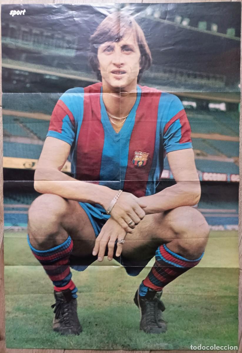 Coleccionismo deportivo: Poster Johan Cruyff 100x65 cm - Foto 1