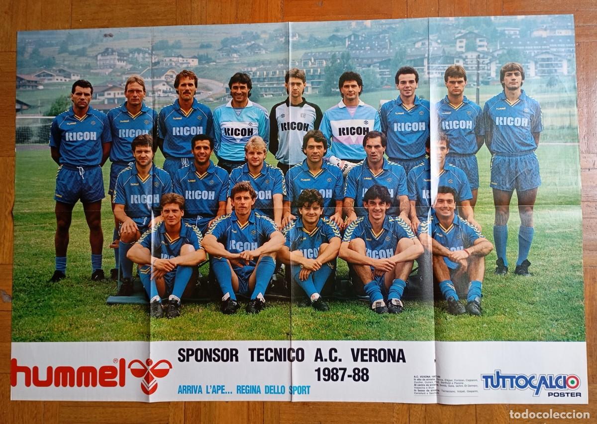 Coleccionismo deportivo: POSTER HELLAS VERONA 87-88 - Foto 1