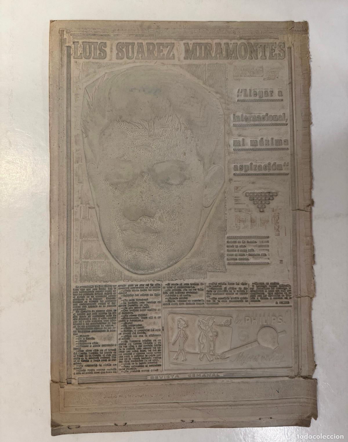 Coleccionismo deportivo: FC BARCELONA - LUIS SUAREZ MIRAMONTES - ORIGINAL PLANCHA PARA IMPRIMIR - FUTBOL - CART&Oacute;N - VER FOTOS