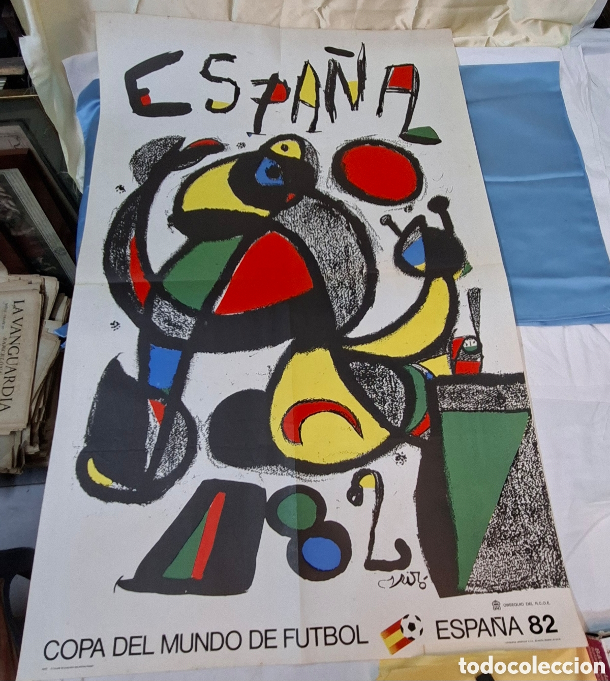 Coleccionismo deportivo: P&oacute;ster Copa del Mundo Espa&ntilde;a 82 Miro