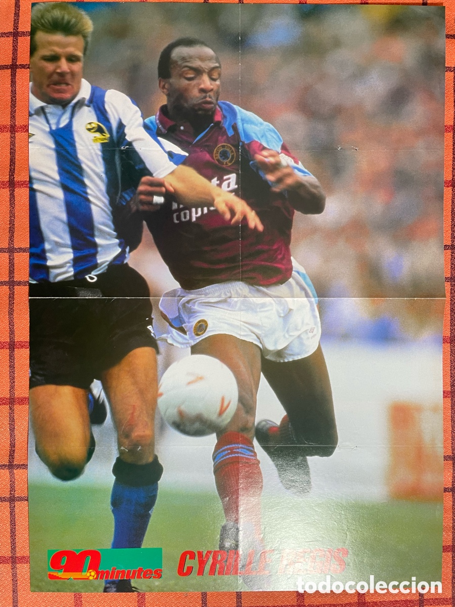 Coleccionismo deportivo: P&oacute;ster A3 Cyrille Regis Aston Villa - 90 Minutes