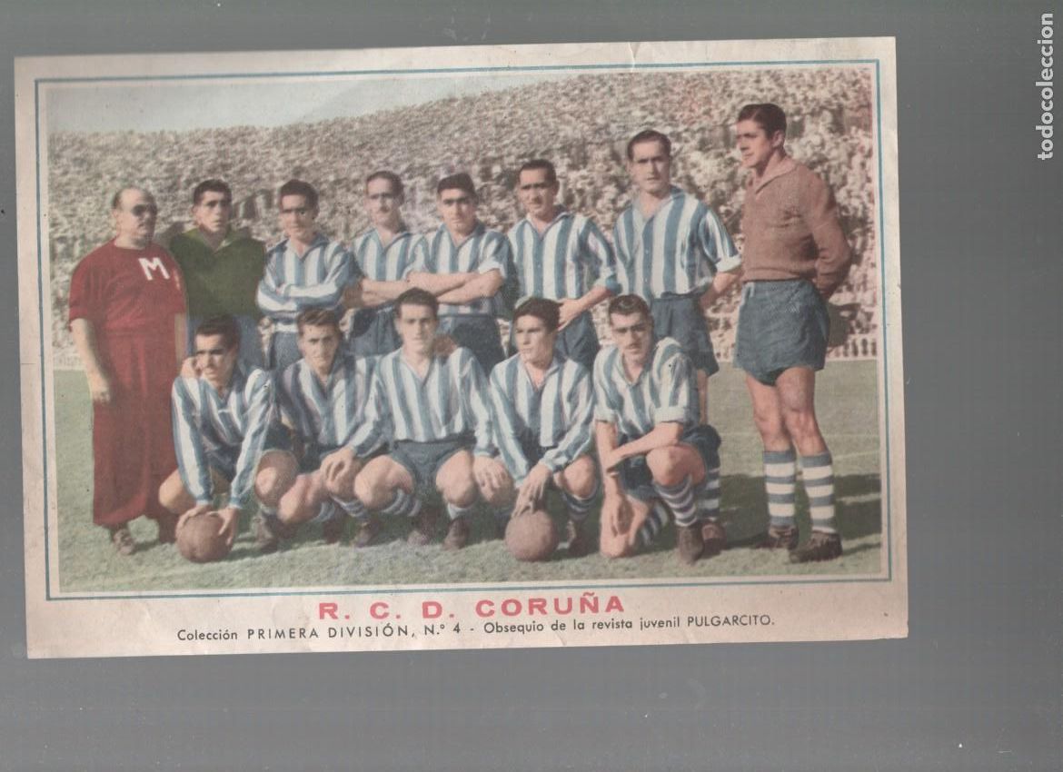 Coleccionismo deportivo: R.C.D. CORU&Ntilde;A. COLECCION PRIMERA DIVISION, N.&ordm; 4. OBSEQUIO REVISTA JUVENIL PULGARCITO.