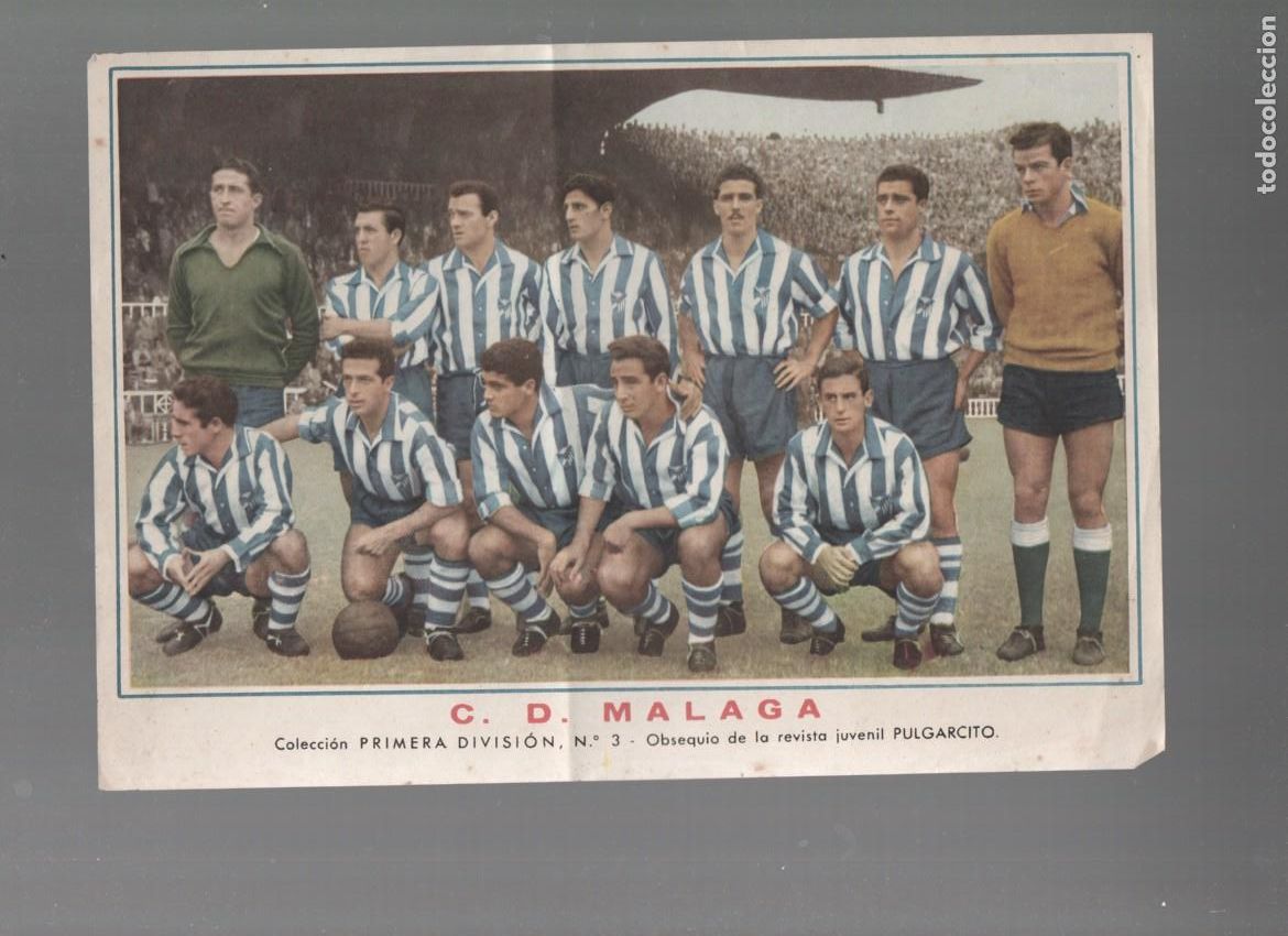 Coleccionismo deportivo: C.D. MALAGA. COLECCION PRIMERA DIVISION, N.&ordm; 3. OBSEQUIO REVISTA JUVENIL PULGARCITO.
