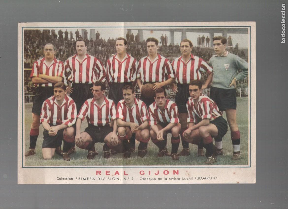 Coleccionismo deportivo: REAL GIJON. COLECCION PRIMERA DIVISION, N.&ordm; 2. OBSEQUIO REVISTA JUVENIL PULGARCITO.
