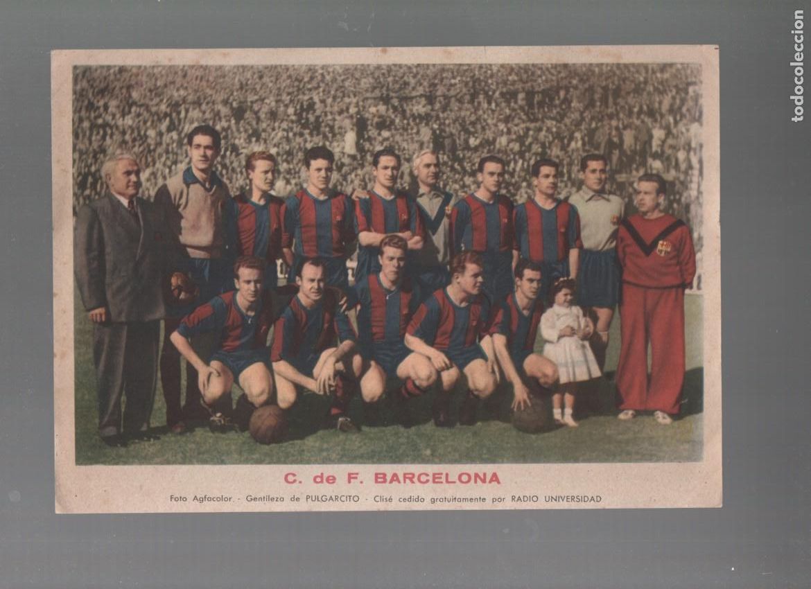 Coleccionismo deportivo: C. de F. BARCELONA. EQUIPO Y JUGADORES. 12 LAMINAS. GENTILEZA DE PULGARCITO. VER ....