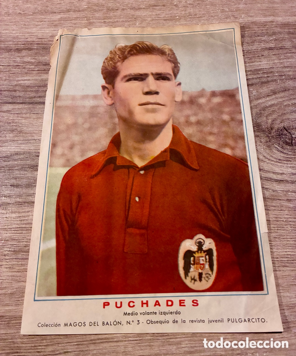 Sammelleidenschaft Sport: PUCHADES - Magos del bal&oacute;n, n&ordm; 3 - L&Aacute;MINA ORIGINAL - Obsequio de la revista Pulgarcito -