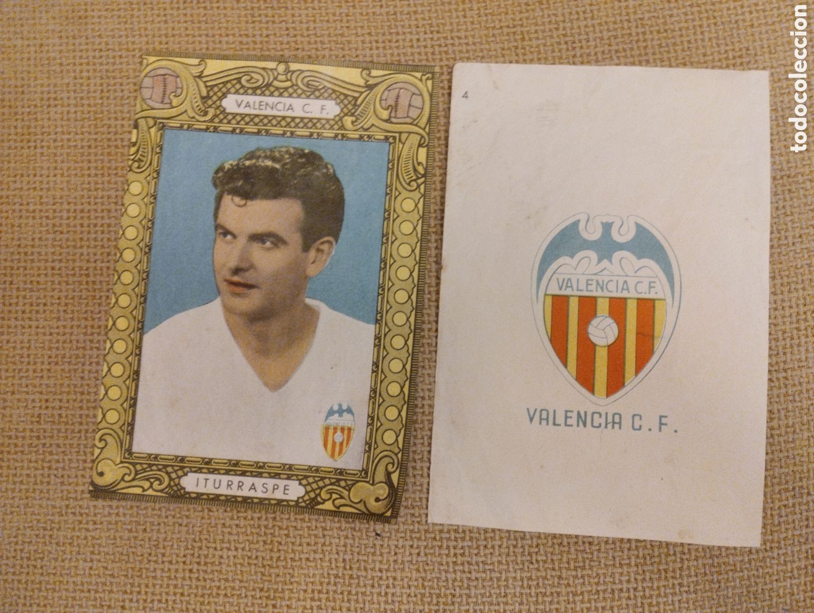 Coleccionismo deportivo: Cromo cartel antiguo VALENCIA C.F. ITURRASPE