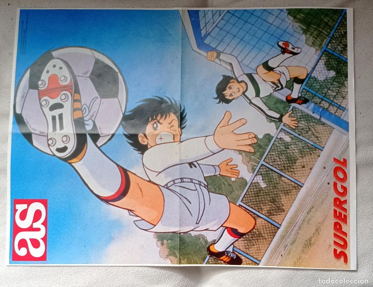 Coleccionismo deportivo: 5 Poster SUPERGOL serie CAMPEONES ( OLIVER Y BENJI) de la revista AS a&ntilde;os 90