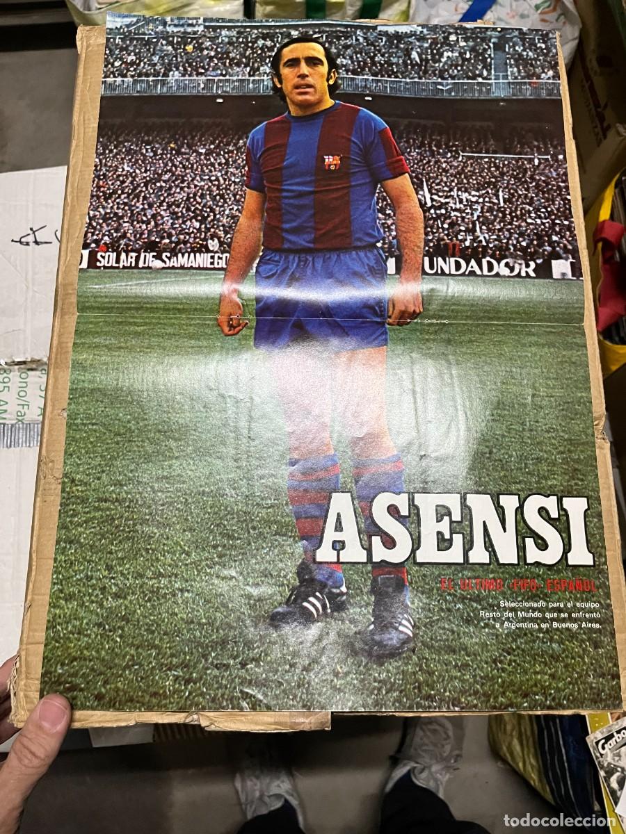 Coleccionismo deportivo: CARTEL POSTER AS COLOR JUGADOR BARCELONA ASENSI