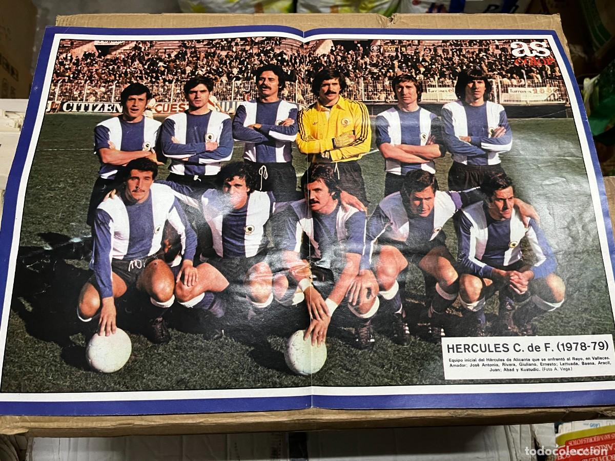 Coleccionismo deportivo: CARTEL POSTER AS COLOR ONCE ALINEACION HERCULES TEMPORADA 1978 1979