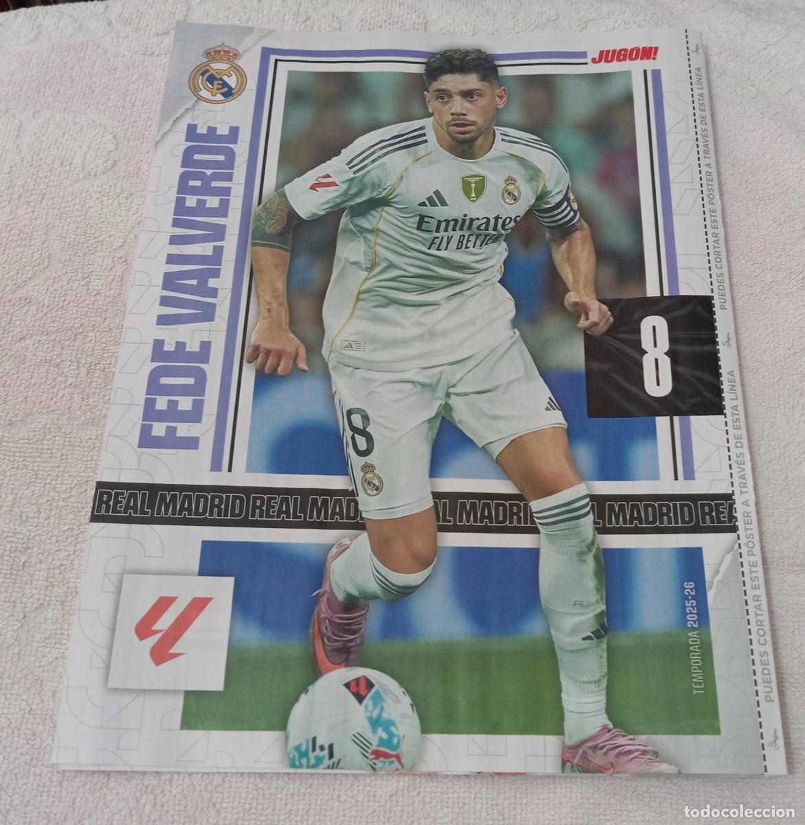Coleccionismo deportivo: -POSTER DE FUTBOL DEL JUGADOR FEDE VALVERDE ( REAL MADRID ) TEMPORADA 25-26