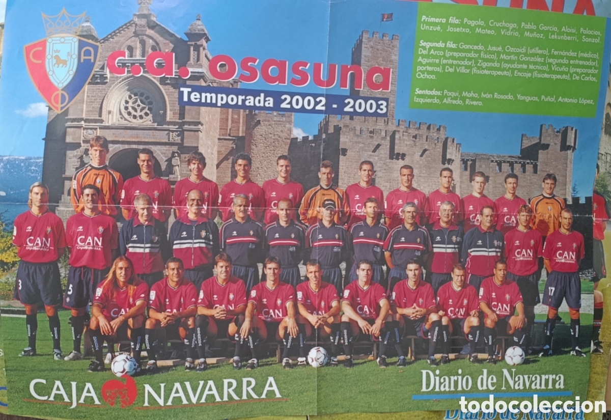 Coleccionismo deportivo: Lote 2 P&oacute;sters C.A. Osasuna: Temporadas 2001/2002 y 2002/2003&rdquo;