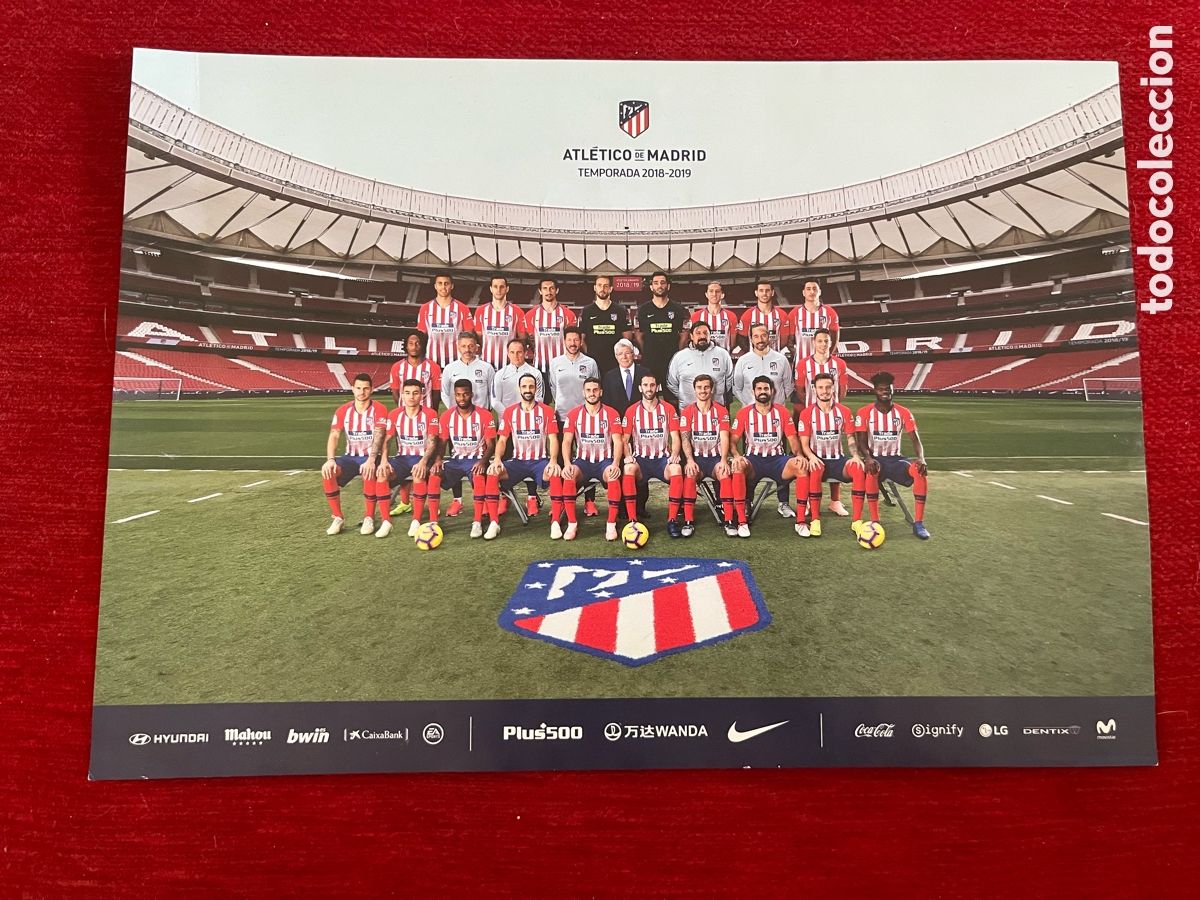Coleccionismo deportivo: CARTEL POSTER OFICIAL PLANTILLA ATLETICO MADRID TEMPORADA 2018 2019