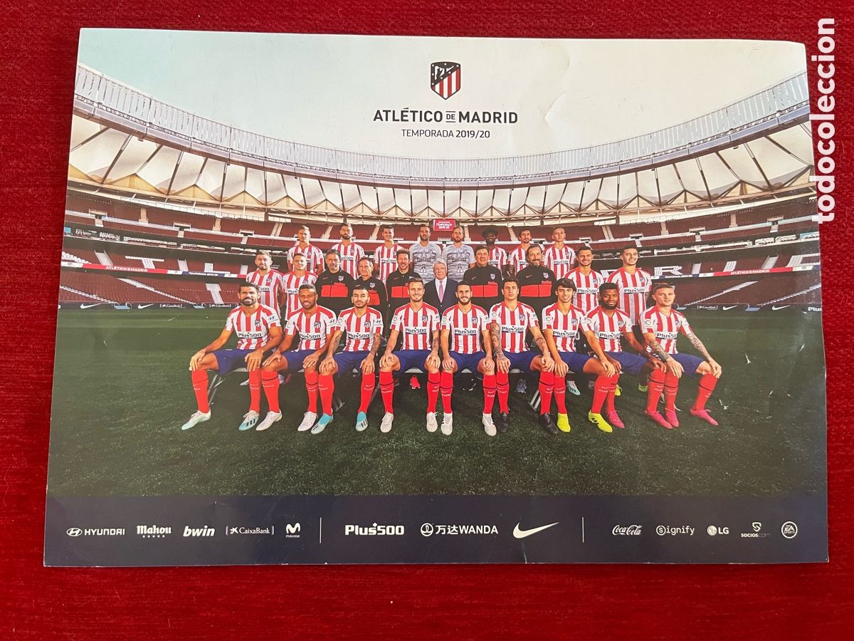 Coleccionismo deportivo: CARTEL POSTER OFICIAL PLANTILLA ATLETICO MADRID TEMPORADA 2019 2020