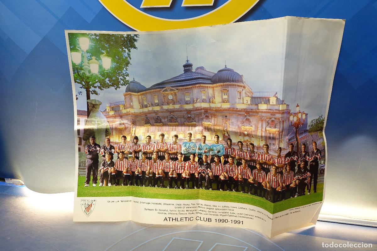 Coleccionismo deportivo: P&oacute;ster Athletic Club Bilbao 1990-1991
