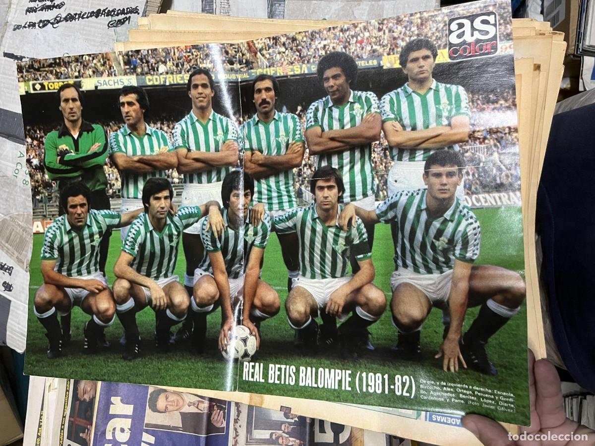 Coleccionismo deportivo: CARTEL POSTER AS COLOR REAL BETIS ONCE ALINEACION TEMPORADA 81 82 1981 1982