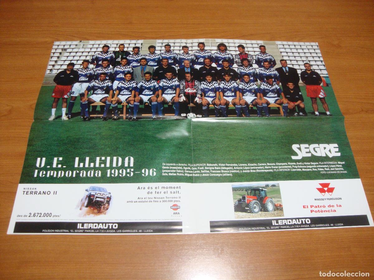 Coleccionismo deportivo: POSTER U E LLEIDA TEMPORADA 1995 96 PERIODICO SEGRE